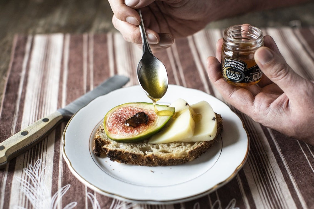 truffle honey on crouton