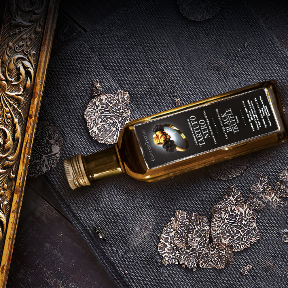 BLACK TRUFFLE FLAVORED EXTRA VIRGIN OLIVE OIL - BOTTLE