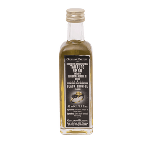 bottle of black truffle extra virgin olive oil