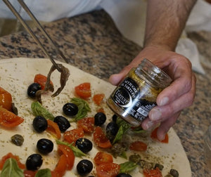 truffle anchovies on pizza