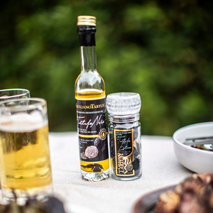 ACEITE DE OLIVA VIRGEN EXTRA INFUSIONADO  Y CON LAMINAS DE TRUFA NEGRA - MELANOSPORUM